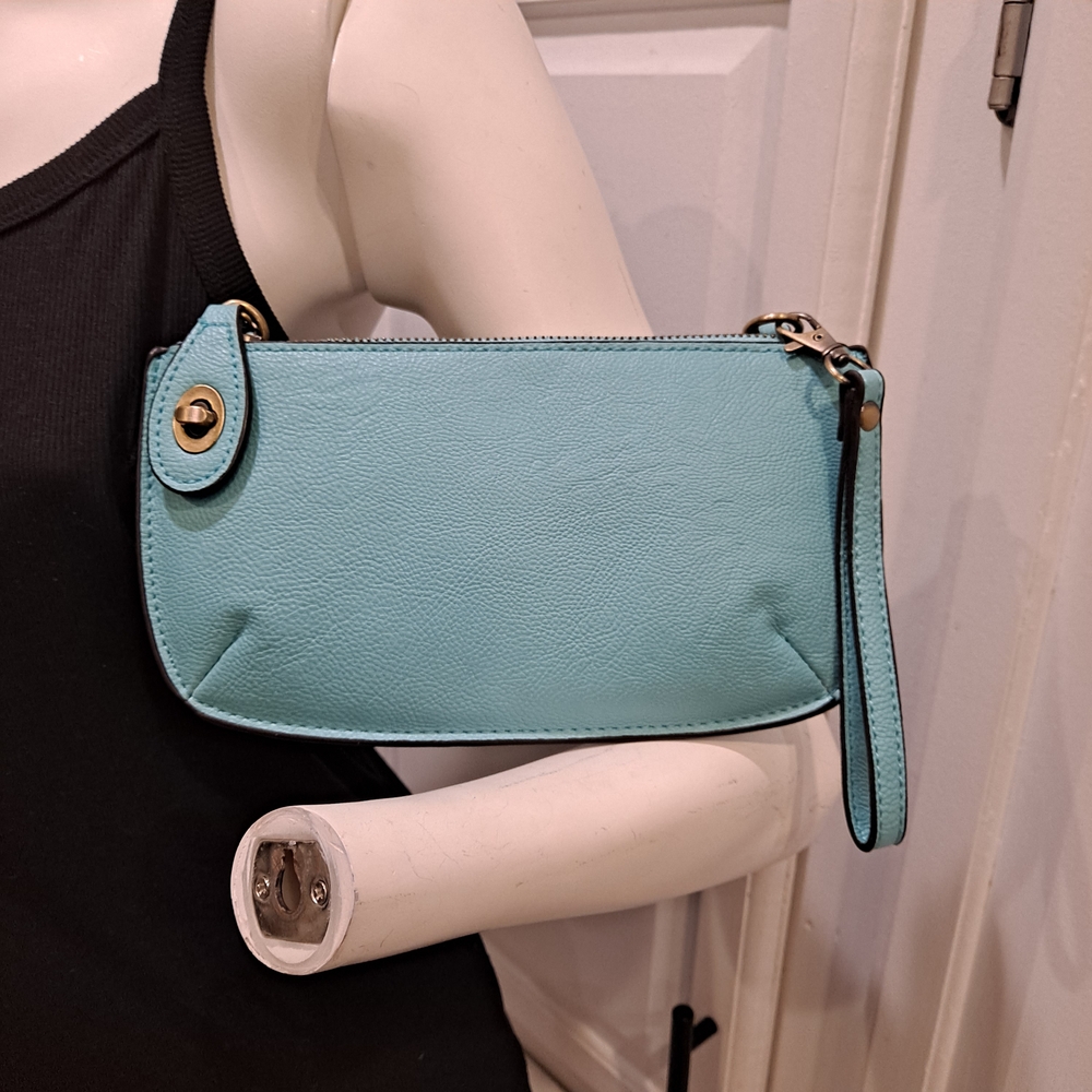 Joy Susan Light Blue Wristlet Clutch